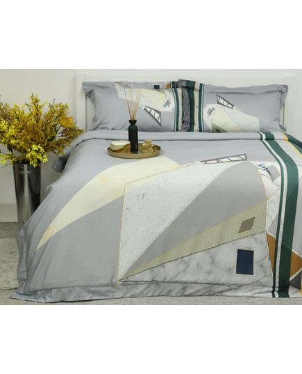 Комплект постельного белья серый No Brand 21262, изображение 3