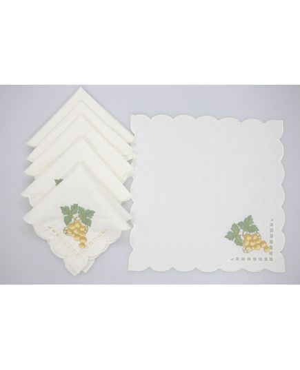 Набор салфеток 28х28 белый Elegant Lux 22429, изображение 2