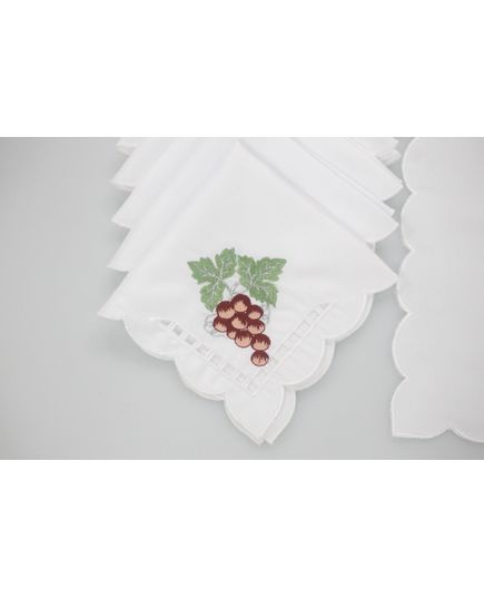 Набір серветок 28х28 білий Elegant Lux 22430, зображення 3