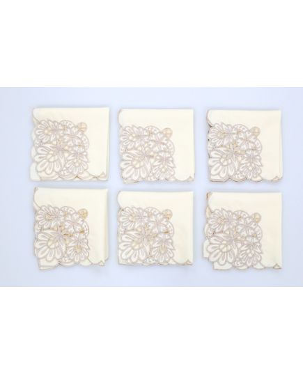 Набор салфеток 28х28 бежевый Elegant Lux 22431, изображение 3