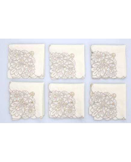 Набор салфеток 28х28 бежевый Elegant Lux 22431, изображение 4