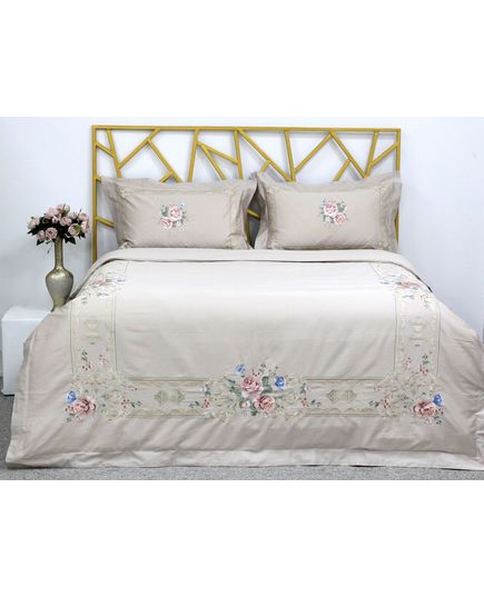 Комплект постільної білизни бежевий Apollo 20041, зображення 3