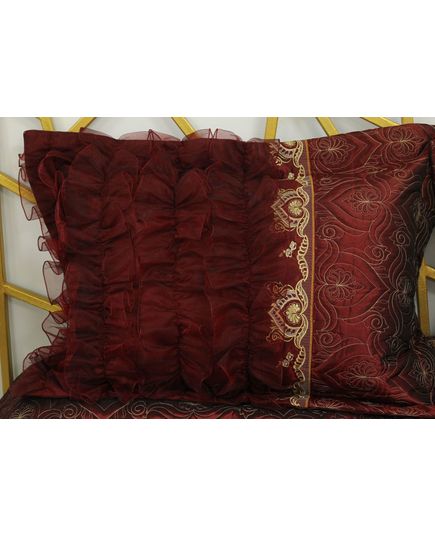 Покривало 240х260 бордовий Begonvilla 22026, зображення 4