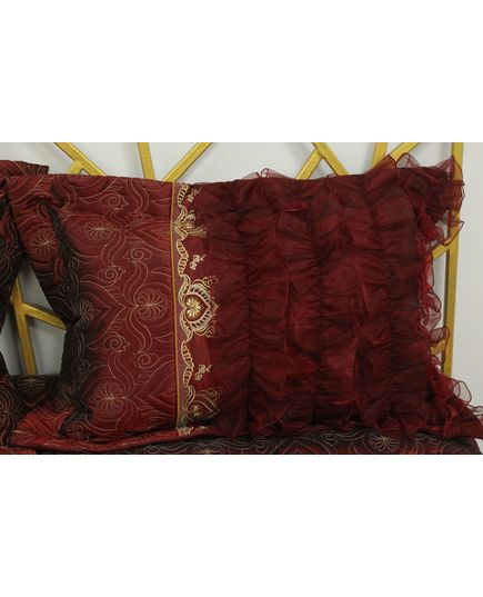 Покривало 240х260 бордовий Begonvilla 22026, зображення 5