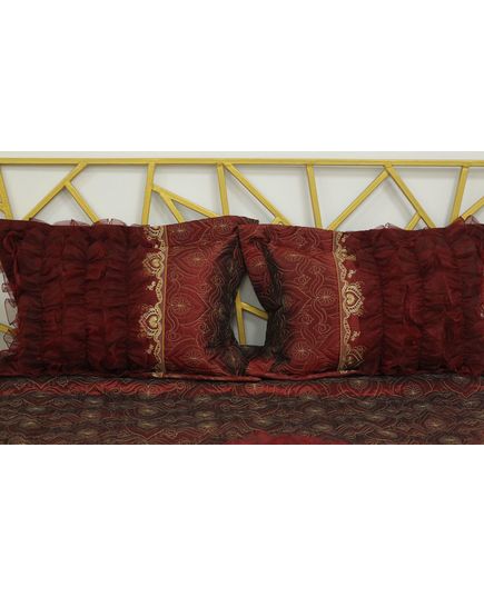 Покривало 240х260 бордовий Begonvilla 22026, зображення 6