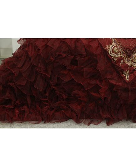 Покривало 240х260 бордовий Begonvilla 22026, зображення 7