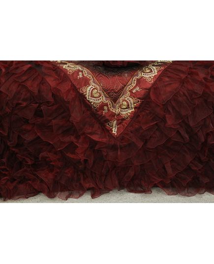 Покривало 240х260 бордовий Begonvilla 22026, зображення 8