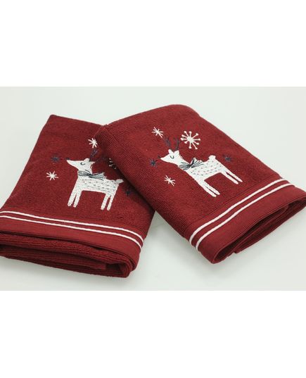 Набор полотенец для кухни бордовый Pavia 21590, изображение 2