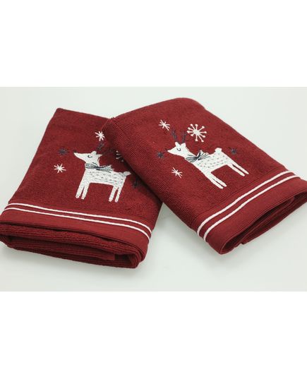 Набор полотенец для кухни бордовый Pavia 21590, изображение 3