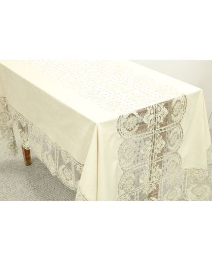 Скатертина 150х215 бежевий No Brand 21120, зображення 2