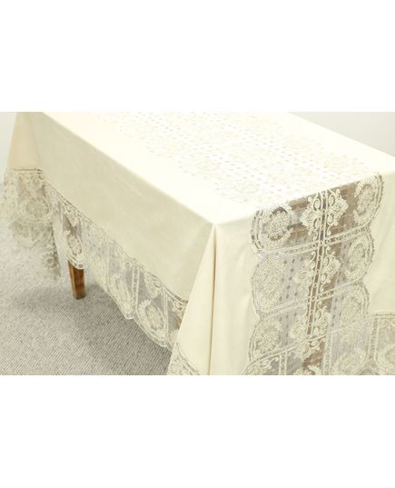 Скатертина 150х215 бежевий No Brand 21120, зображення 4