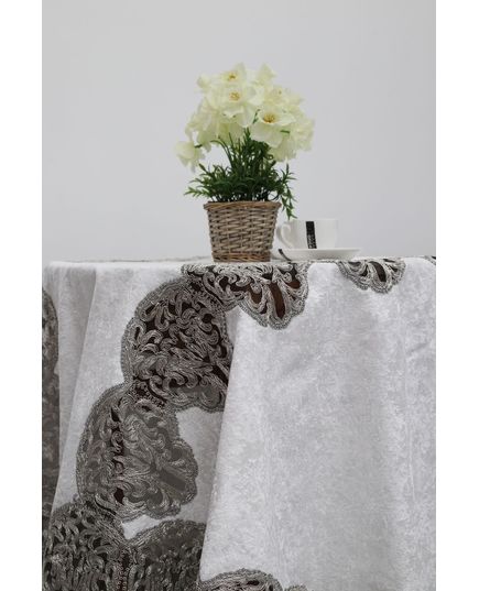 Скатертина 220х220 білий ACME Home Tekstil 19706, зображення 2