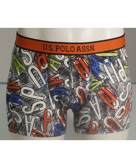 Набор мужских трусов синий с оранжевым Polo 23145, изображение 2