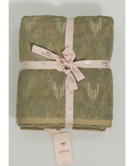 Набор полотенец 50х85,70х140 оливковый Pavia 23158, изображение 4