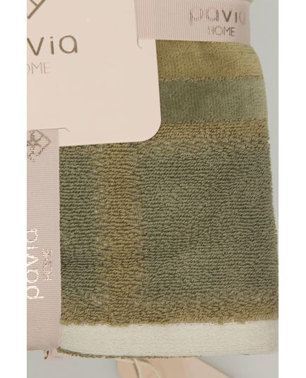 Набір рушників 50х85,70х140 оливковий Pavia 23156, зображення 3
