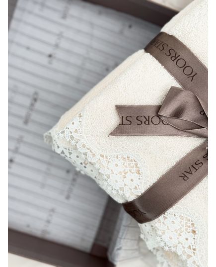 Набор полотенец молочный Yoors star 23624, изображение 5