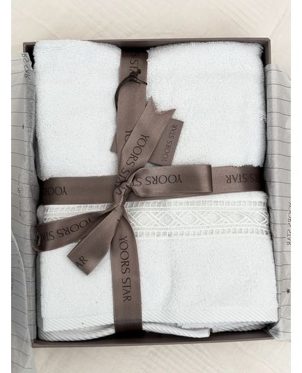 Набор полотенец белый Yoors star 23623, изображение 2