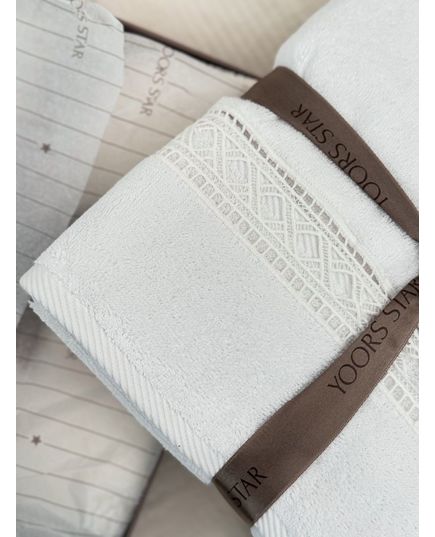 Набор полотенец белый Yoors star 23623, изображение 3