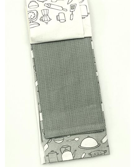 Набор полотенец для кухни 45х65 серый Pavia 23833, изображение 2