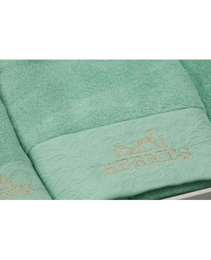 Набір рушників 35х75,70х140 салатовий Hermes 23776, зображення 2
