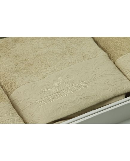 Набір рушників 35х75,70х140 бежевий Hermes 23779, зображення 2