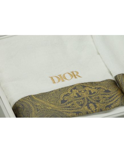 Набор полотенец белый с золотым DIOR 23781, изображение 2
